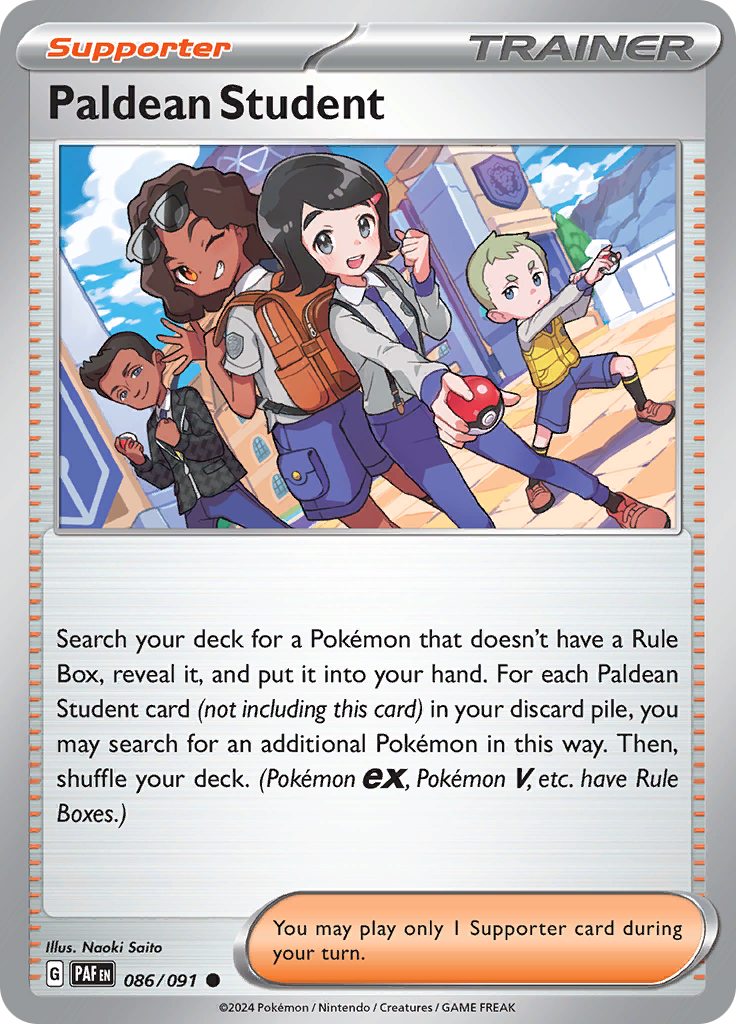 Pokemon TCG - Paldean Fates - #86 - Paldean Student - Common