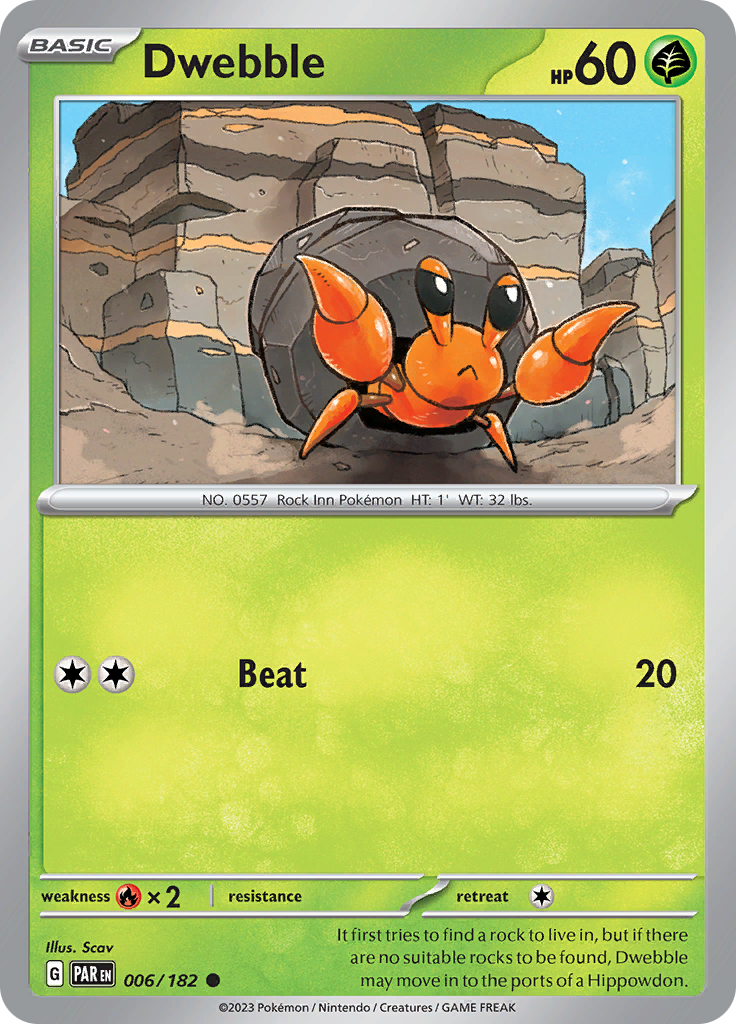 Pokemon TCG: Paradox Rift card - Dwebble.