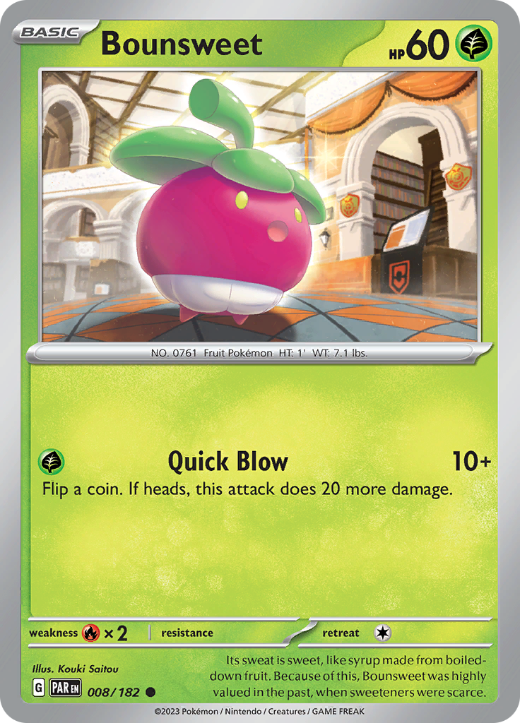 Pokemon TCG: Paradox Rift card - Bounsweet.