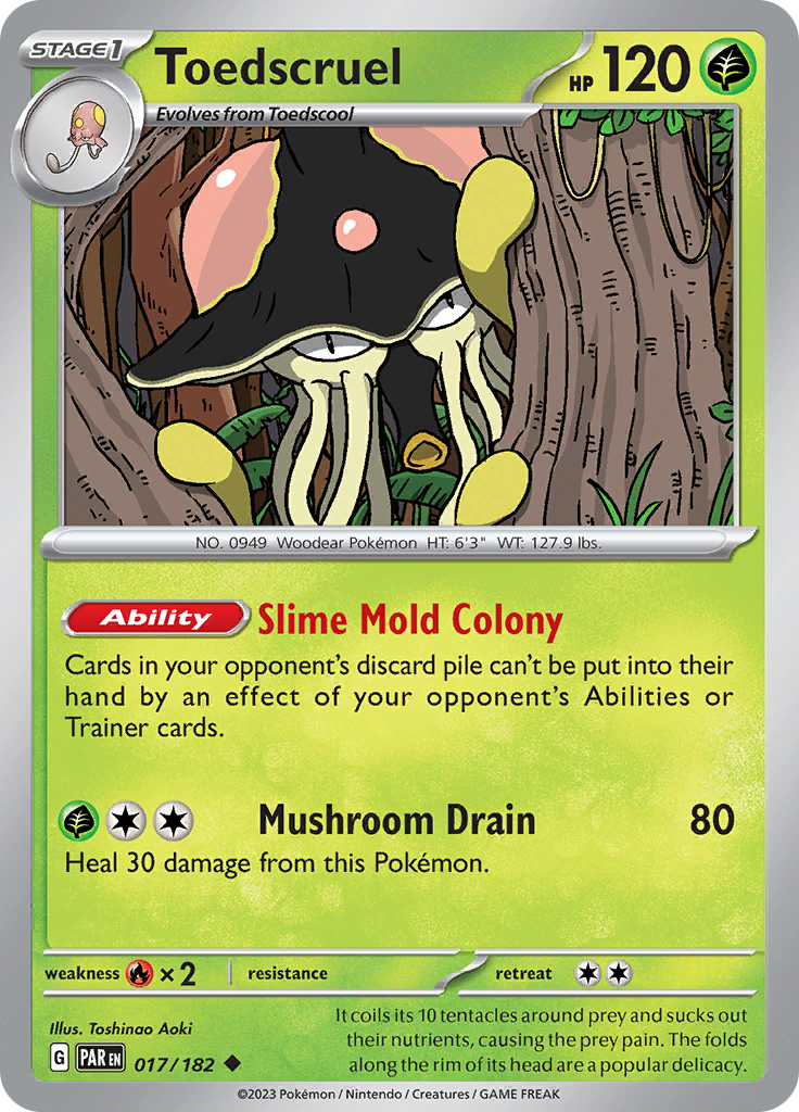 toedscool pokemon card Pokemon TCG - Paradox Rift - #17 - Toedscool