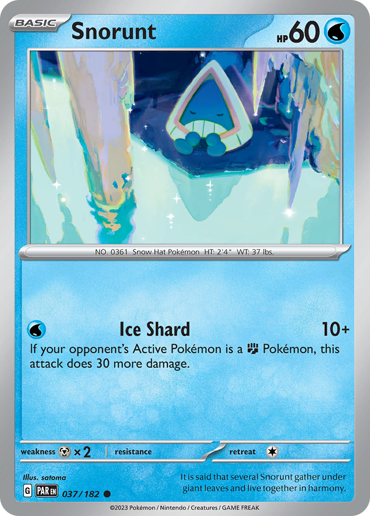 Pokemon TCG - Paradox Rift - #37 - Snorunt - Common Funporium Pokemon TCG - Paradox Rift - #37 - Snorunt - Common Funporium