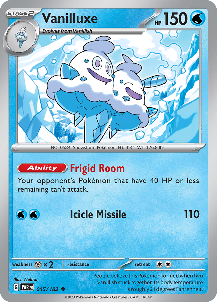 Pokemon TCG: Paradox Rift card - Vanilluxe.