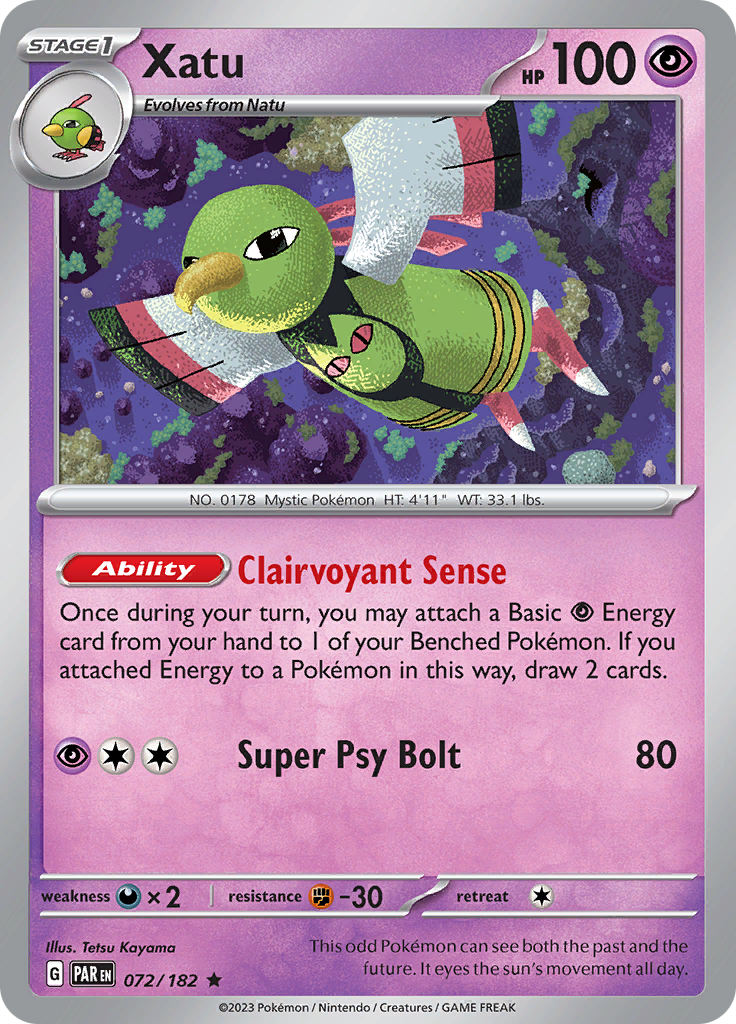 Pokemon TCG: Paradox Rift card - Xatu.