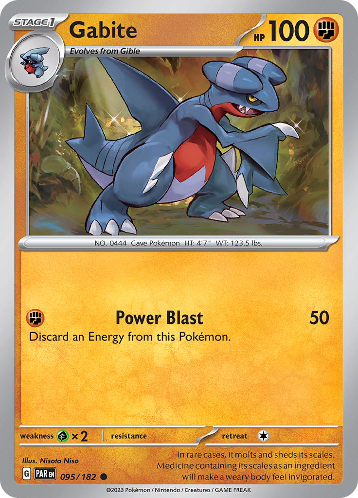 Pokemon TCG: Paradox Rift card - Gabite.