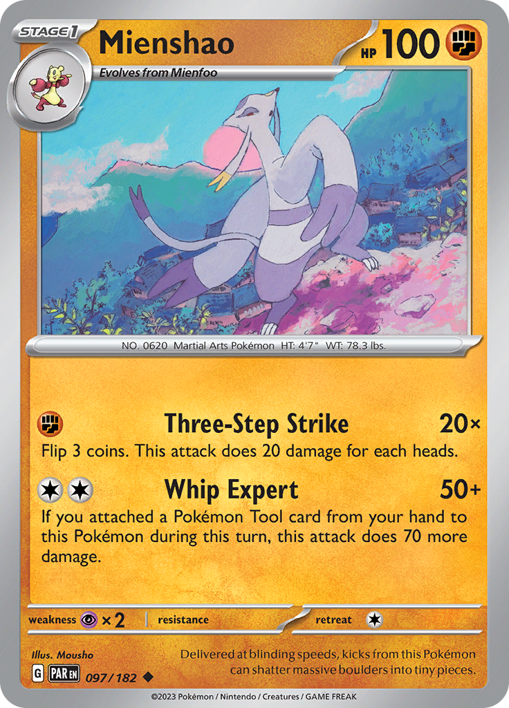 Pokemon TCG: Paradox Rift card - Mienshao.