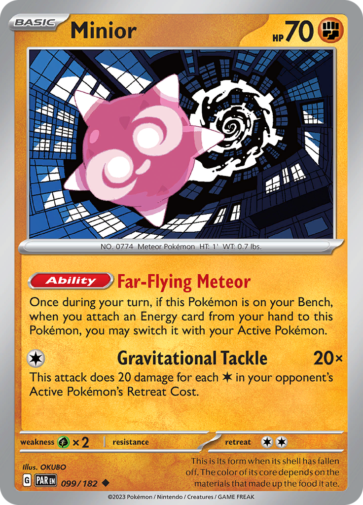 Pokemon TCG: Paradox Rift card - Minior.