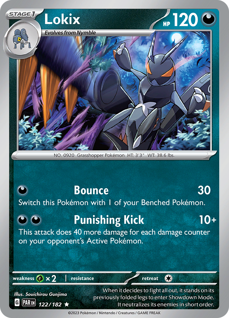 Pokemon TCG - Paradox Rift - #122 - Lokix