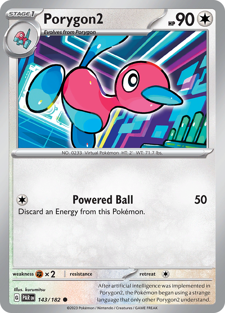 Pokemon TCG: Paradox Rift card - Porygon2.