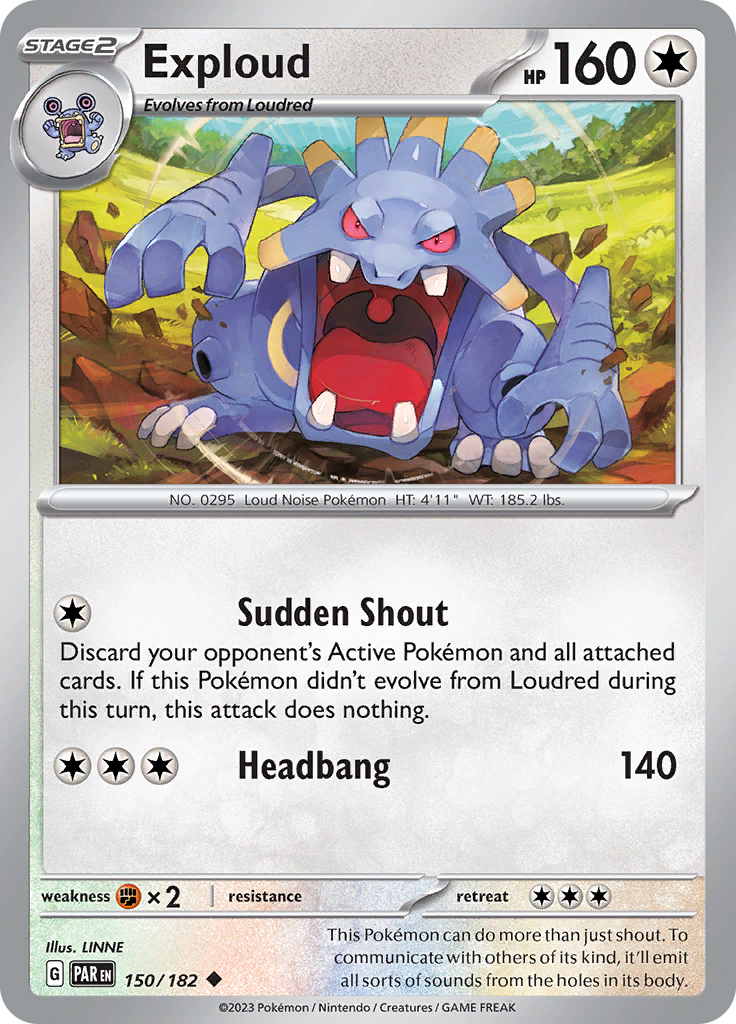 Pokemon TCG: Paradox Rift card - Exploud.