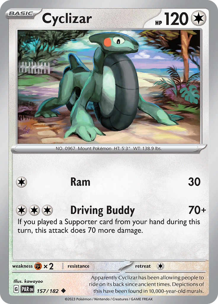 Pokemon TCG: Paradox Rift card - Cyclizar.