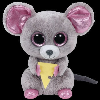 Squeaker the mouse with cheese in regular size from TY Beanie Boos.
