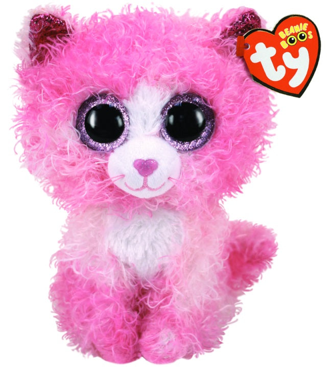 Reagan the pink haired cat in regular size from TY Beanie Boos.