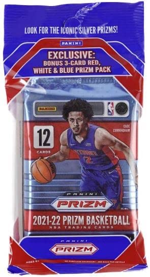 2021 Panini Prizm Basketball (Hobby) 12 Cards PLUS Bonus 3 Card Red,White & Blue Prizm Pack