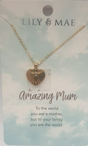 Lily & Mae Angel Hugs necklace for an Amazing Mum.