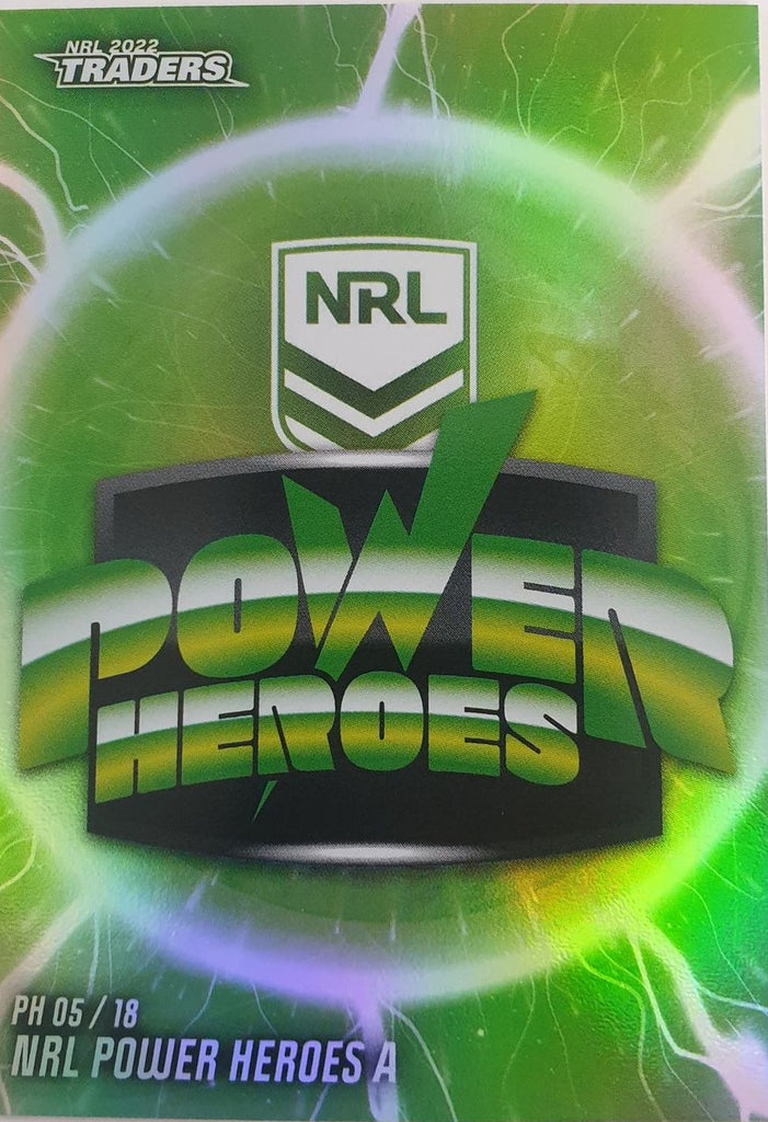 2022 TLA NRL Traders insert series Power Heroes of Power Heroes Logo 1 Card 05/18.