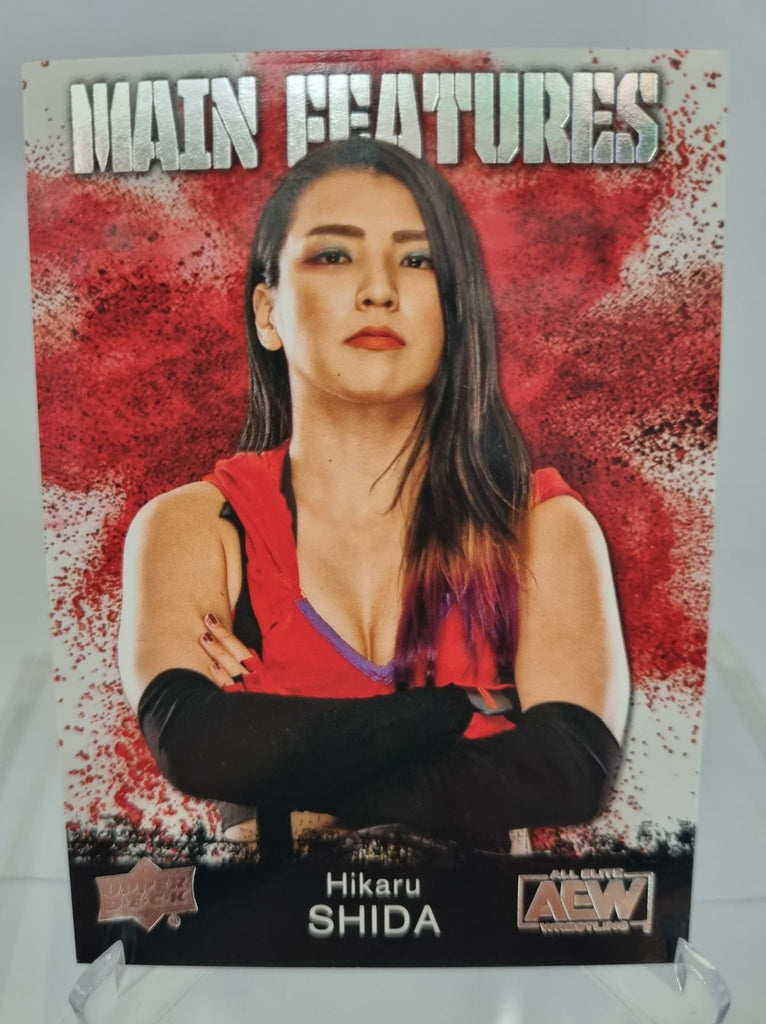 AEW Main Features of Hikaru Shida from the Upper Deck 2021 AEW Trading Card Release.