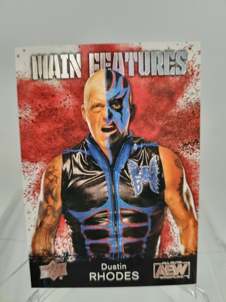 AEW Main Features of Dustin Rhodes from the Upper Deck 2021 AEW Trading Card Release.