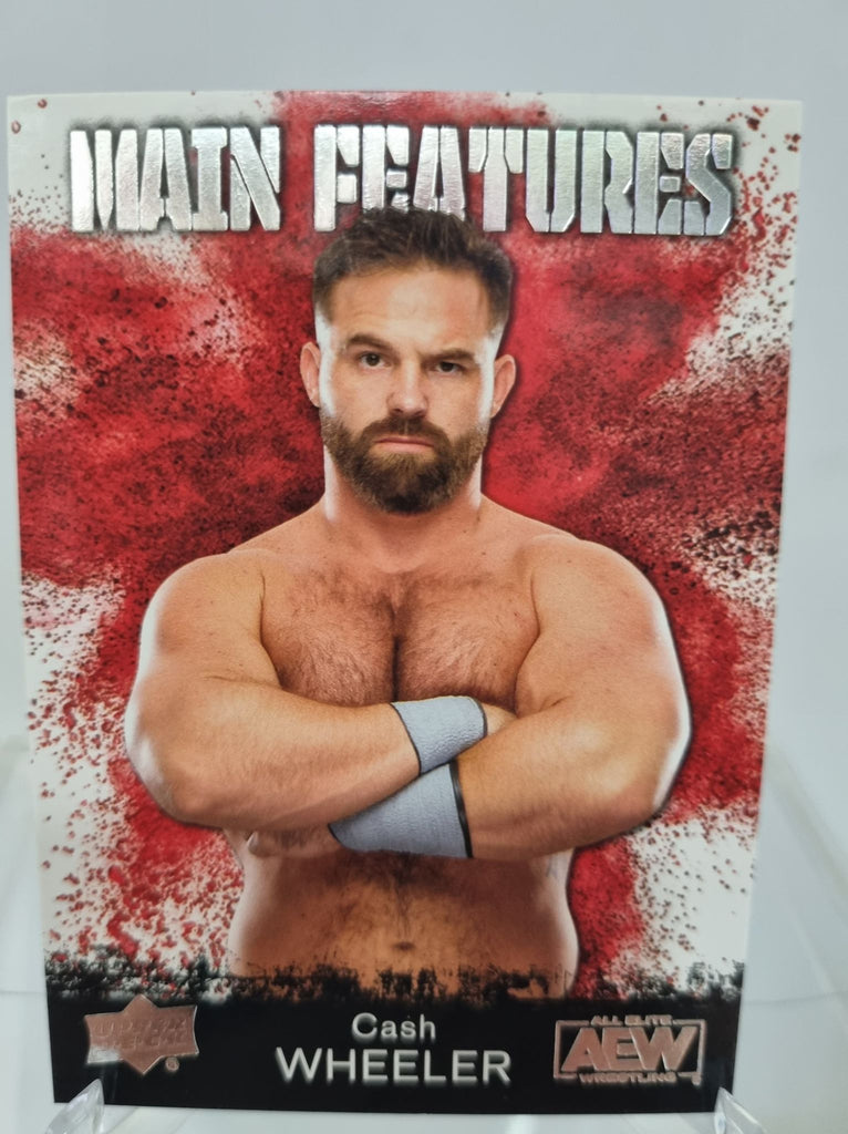 AEW Main Features of Cash Wheeler from the Upper Deck 2021 AEW Trading Card Release.