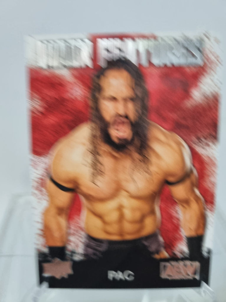 AEW Main Features of Pac from the Upper Deck 2021 AEW Trading Card Release.