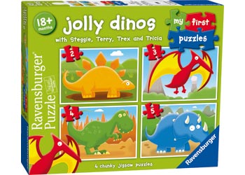 First Floor Puzzle - Jolly Dinos - Ravensburger Puzzle
