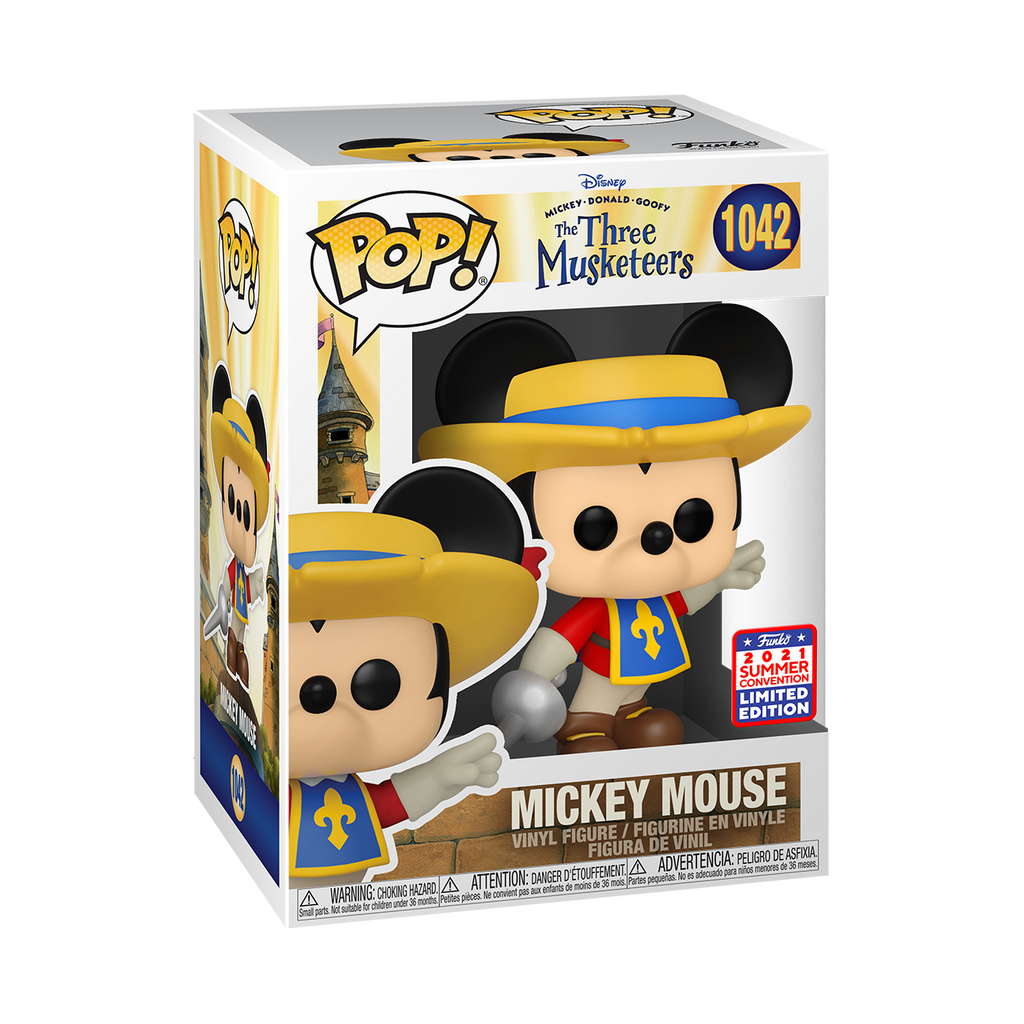 Funko Pop! Vinyl figure of Disney's Mickey Mouse Musketeer from SDCC21.