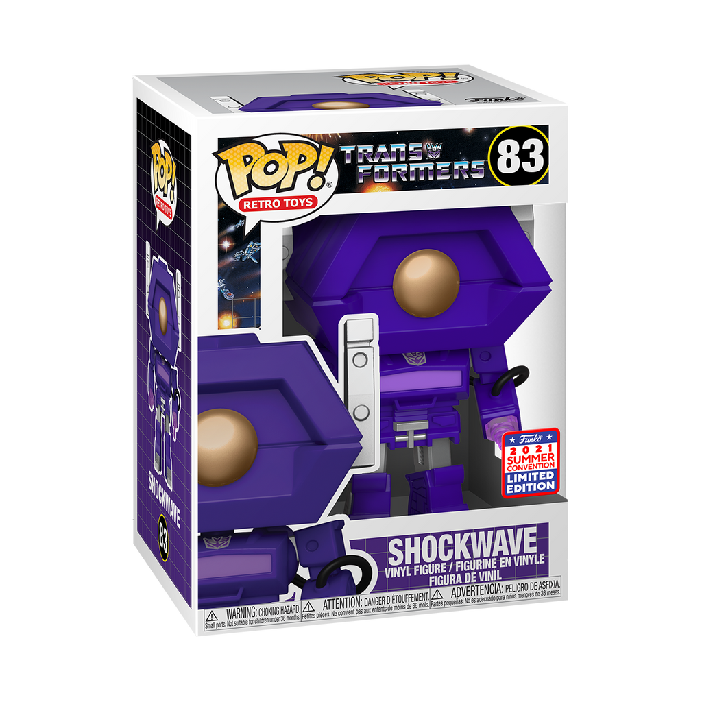 Funko Pop! Vinyl figure of Transformers character Shockwave from SDCC21.