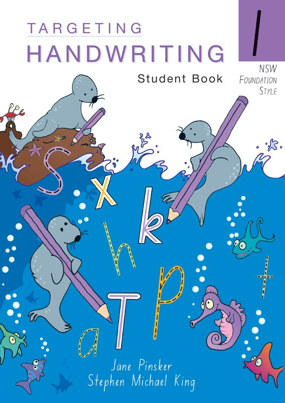 Excel Educational Book Targeting Handwriting student book Year 1 by Jane Pinsker & Stephen Michael King.