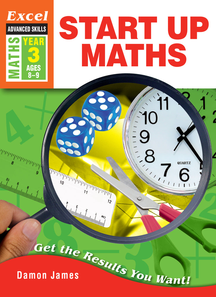 Excel Advanced Skills Start Up Maths educational book for year 3 (Ages 8-9) by Damon James.