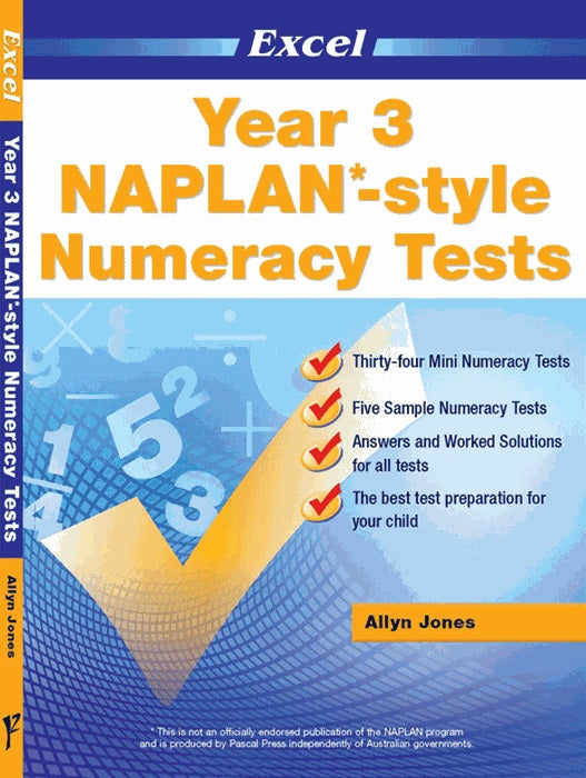 Naplan - Numeracy Tests - Year 3 - Excel