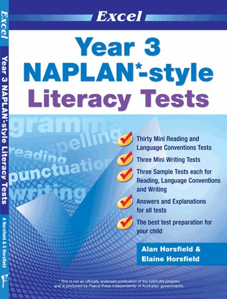Naplan - Literacy Tests - Year 3 - Excel