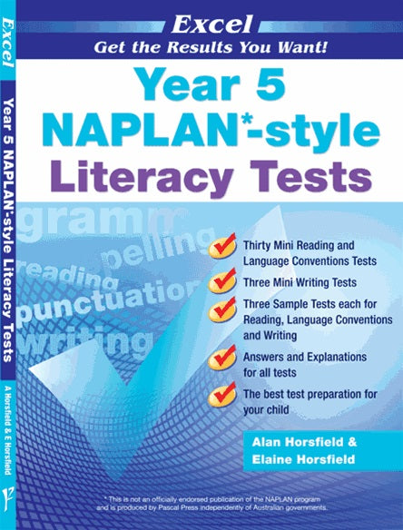 Naplan - Literacy Tests - Year 5 - Excel
