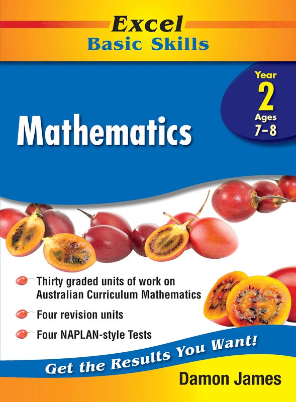 Excel Basic Skills educational book on Mathematics for year 2 (Ages 7-8) by Damon James.