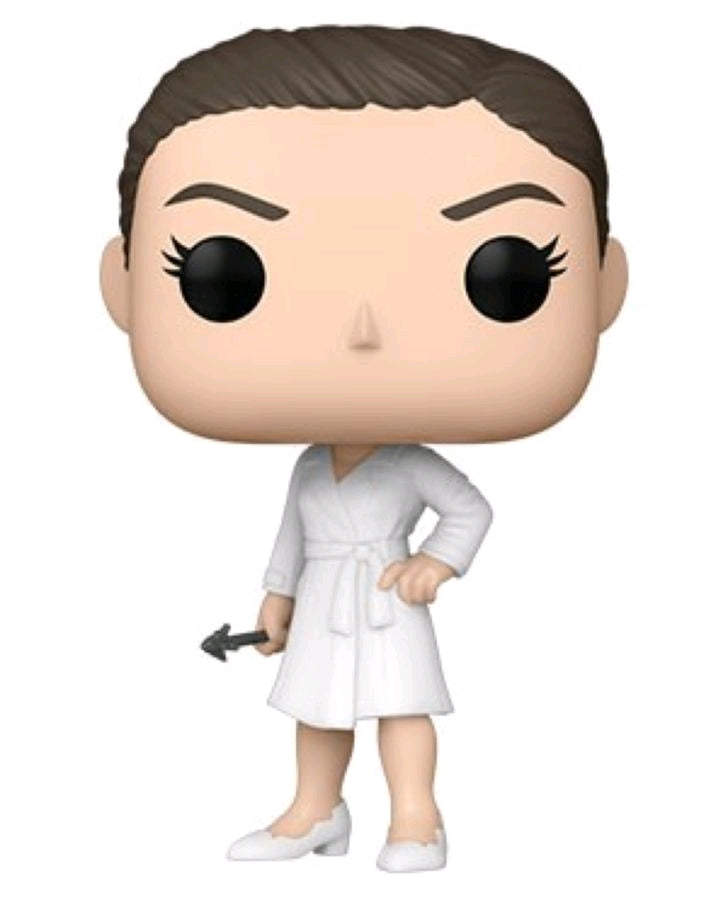 Funko Pop! Vinyl figure of Justice League Snyder Cut character Diana in White Dress with Arrows unboxed.