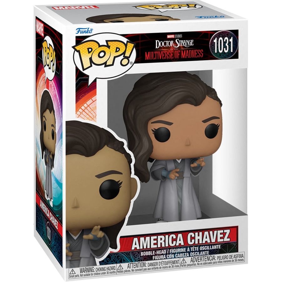 Funko Pop! Vinyl figure of Doctor Strange 2 Multiverse of Madness character America Chavez.