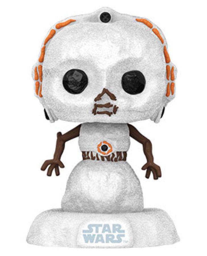 Funko Pop! Vinyl figure of Star Wars character C-3PO Snowman for Christmas 2022.
