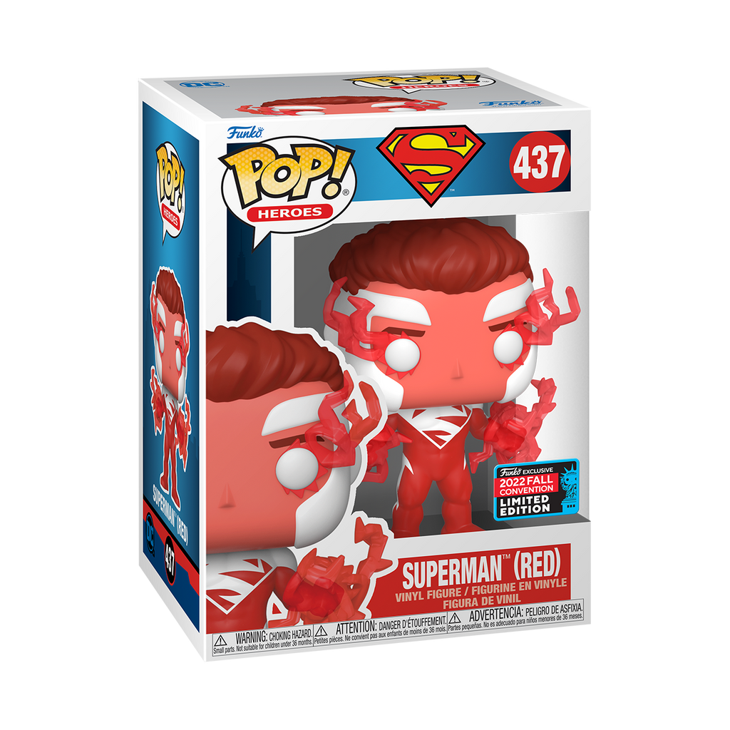 Funko Pop! Vinyl figure of DC character Superman Red from the NYCC22 release.