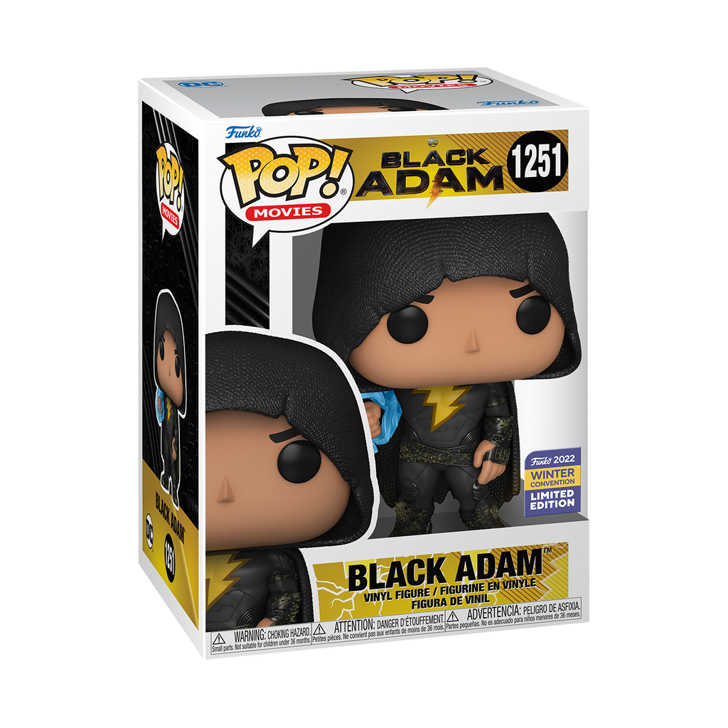 Funko Pop! Vinyl figure of DC's Black Adam with Cloak from the Brazil Comic Con 2022.