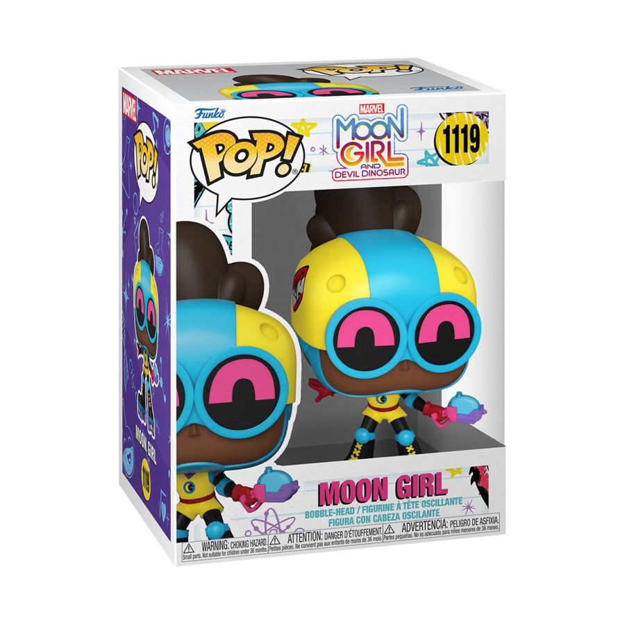 Funko Pop! Vinyl figure of Moon Girl & Devil Dinosaur (TV) character Moon Girl.