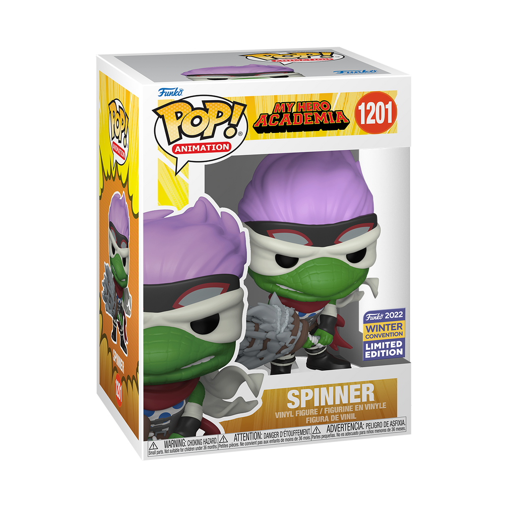 Funko Pop! Vinyl figure of My Hero Academia character Spinner from the Brazil Comic Con 2022.