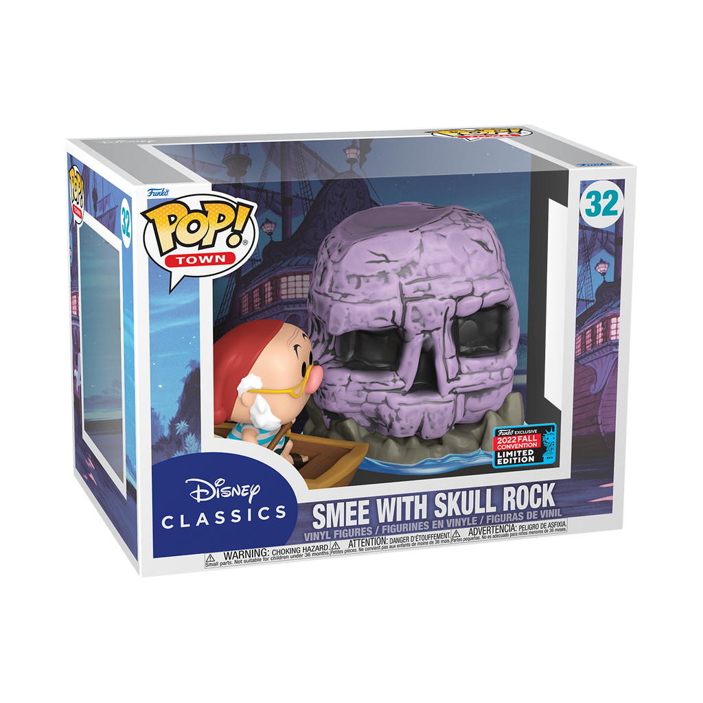 Funko Pop! Vinyl Town of Disney's Peter Pan (1953) Smee with Skull Rock from the NYCC22 release.
