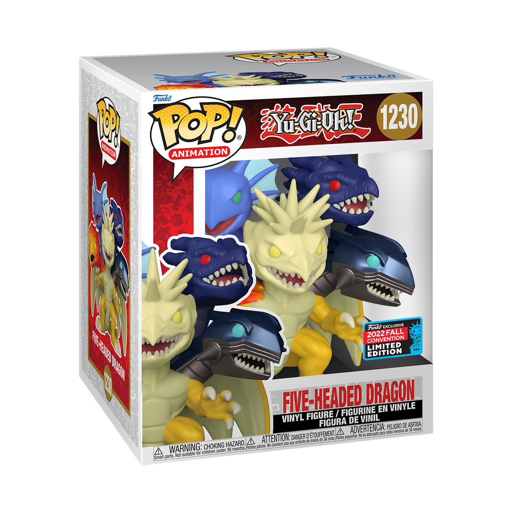 Funko Pop! Vinyl figure of Yu-Gi-Oh! character Five-Headed Dragon 6 inch from the NYCC22 release.