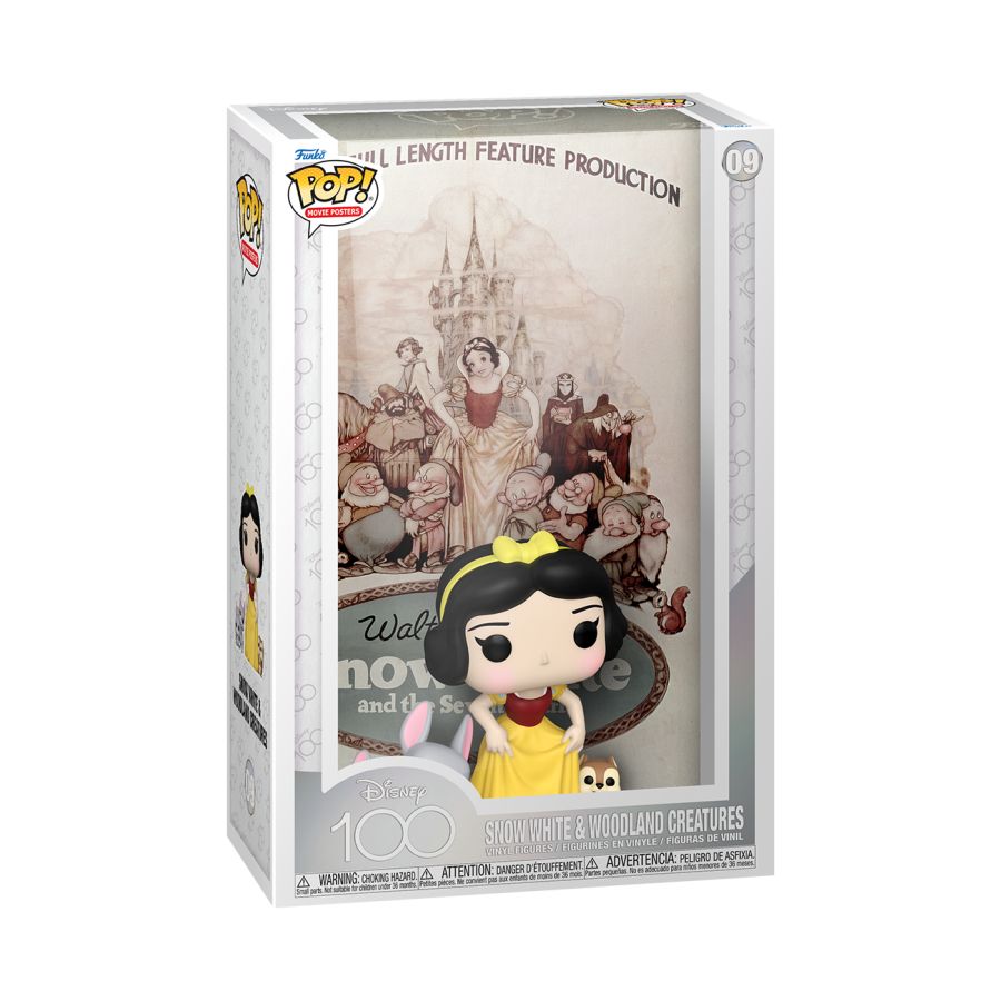 Funko Pop! Vinyl deluxe Poster of Disney's 100th Anniversary character Snow White (1937) & Woodland Creatures.