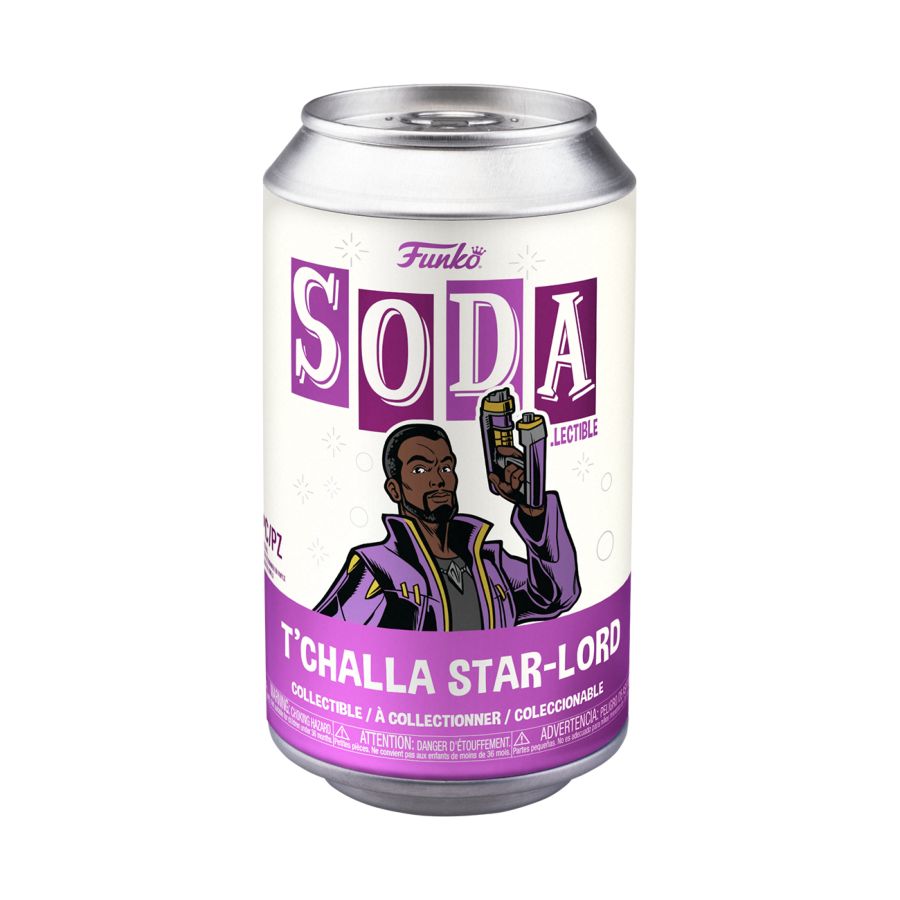 Funko Pop! Vinyl Soda of Marvel's What if character T'Challa Starlord.