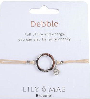 Lily & Mae Bracelet on White backing card. Debbie.