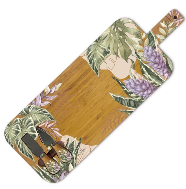 Hampton Faux Bamboo Serving Platter with Bamboo Picks
