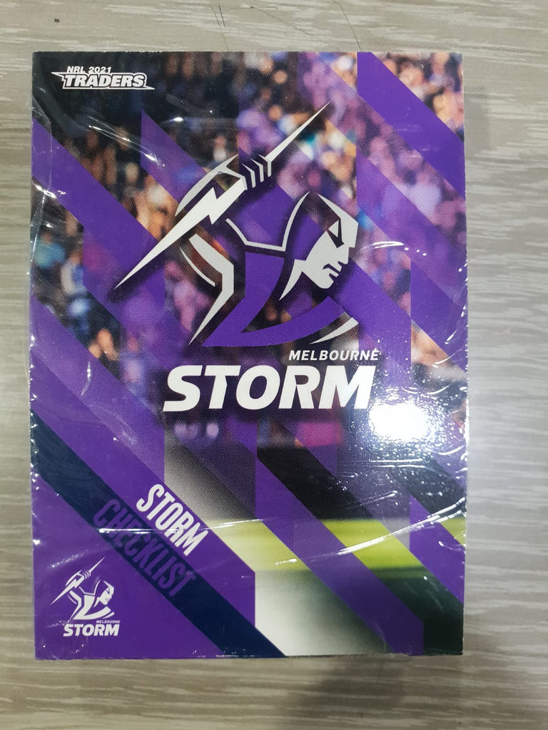 Melbourne Storm Team Set of NRL Traders 2021 Trading Cards Wrapped
