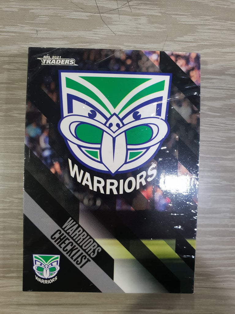 New Zealand Warriors team set from the NRL Traders 2021 Trading cards wrapped