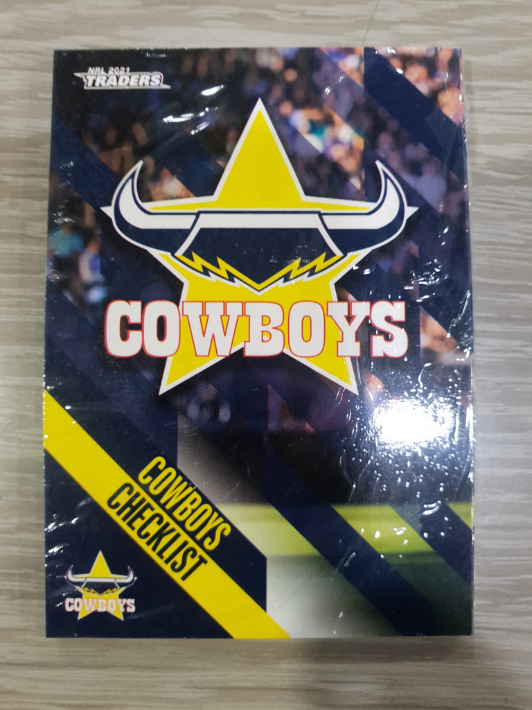 North Queensland Cowboys Team Set of NRL Traders 2021 Trading Cards Wrapped