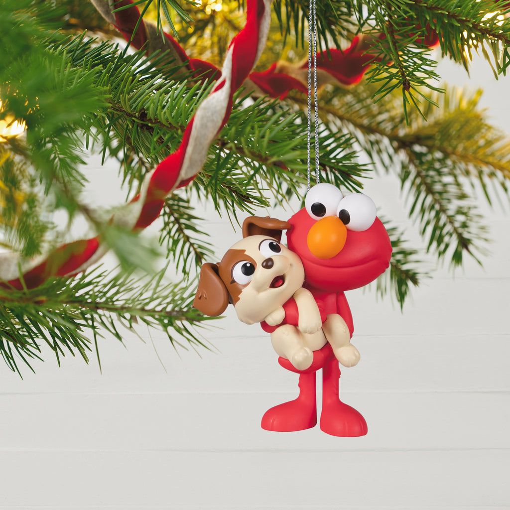 Hallmark 2022 Christmas Keepsake Ornaments. Elmo & his puppy Tango from Sesame Street.