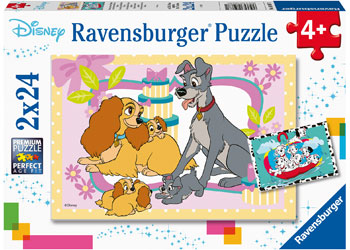 Ravensburger Jigsaw Puzzle - Disney Favourite Puppies - 2x24 Piece.